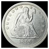 1856 Seated Liberty Quarter CLOSELY UNCIRCULATED