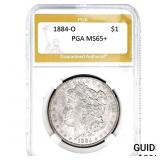 1884-O Morgan Silver Dollar PGA MS65+
