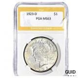 1923-D Silver Peace Dollar PGA MS63