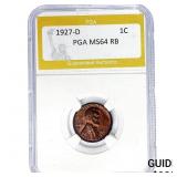1927-D Wheat Cent PGA MS64 RB