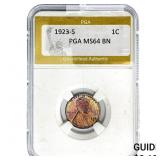 1923-S Wheat Cent PGA MS64 BN