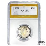 1892 Barber Quarter PGA MS63