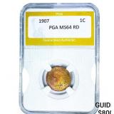 1907 Indian Head Cent PGA MS64 RD