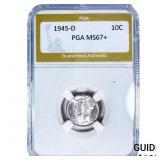 1945-D Mercury Silver Dime PGA MS67+