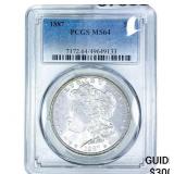 1887 Morgan Silver Dollar PCGS MS64