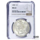 1890 Morgan Silver Dollar NGC MS63