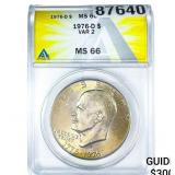 1976-D Eisenhower Dollar ANACS MS66