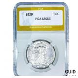 1939 Walking Liberty Half Dollar PGA MS66