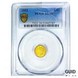 1853 Rare Gold Dollar PCGS AU58
