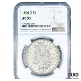 1896-O Morgan Silver Dollar NGC AU53