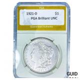 1921-D Morgan Silver Dollar PGA Brilliant UNC