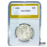 1935 Walking Liberty Half Dollar PGA MS64