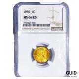 1930 Wheat Cent NGC MS66 RD