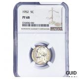 1952 Jefferson Nickel NGC PF68