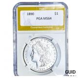 1890 Morgan Silver Dollar PGA MS64