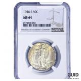 1946-S Walking Liberty Half Dollar NGC MS64