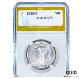 1938-D Walking Liberty Half Dollar PGA MS67