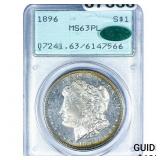 1896 Morgan Silver Dollar PCGS MS63 PL