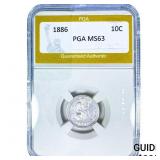 1886 Seated Liberty Dime PGA MS63