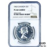 1963 Sliver $1 Canada NGC PL66 Cameo