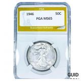 1946 Walking Liberty Half Dollar PGA MS65