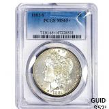 1881-S Morgan Silver Dollar PCGS MS65+
