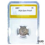 1887 Nickel Three Cent PGA Gem Proof