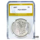 1897 Morgan Silver Dollar PGA MS64+