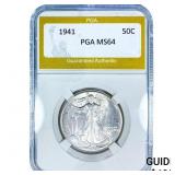1941 Walking Liberty Half Dollar PGA MS64