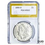 1890-O Morgan Silver Dollar PGA MS63