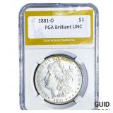 1881-O Morgan Silver Dollar PGA Brilliant UNC
