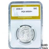 1936-D Walking Liberty Half Dollar PGA MS64+