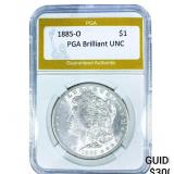 1885-O Morgan Silver Dollar PGA Brilliant UNC