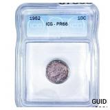 1952 Roosevelt Dime ICG PR66