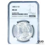 1885-O Morgan Silver Dollar NGC MS64