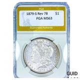 1879-S Rev 78 Morgan Silver Dollar PGA MS63