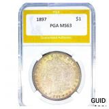 1897 Morgan Silver Dollar PGA MS63