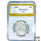 1946 Iowa Half Dollar PGA MS67+
