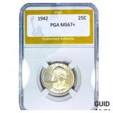1942 Washington Silver Quarter PGA MS67+
