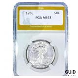 1936 Walking Liberty Half Dollar PGA MS63