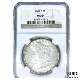 1882-S Morgan Silver Dollar NGC MS64