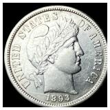 1893-S Silver Barber Dime CLOSELY  UNCIRCULATED