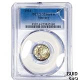 1916 Mercury Silver Dime PCGS MS64 FB