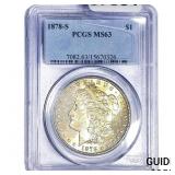 1878-S Morgan Silver Dollar PCGS MS63