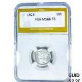 1926 Mercury Silver Dime PGA MS66 FB