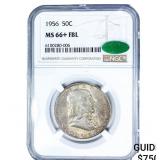 1956 Franklin Half Dollar NGC MS66+ FBL