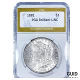 1881 Morgan Silver Dollar PGA Brilliant UNC