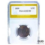 1804 Draped Bust Half Cent PGA AU58 BN