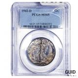 1942-D Walking Liberty Half Dollar PCGS MS65