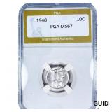 1940 Mercury Silver Dime PGA MS67